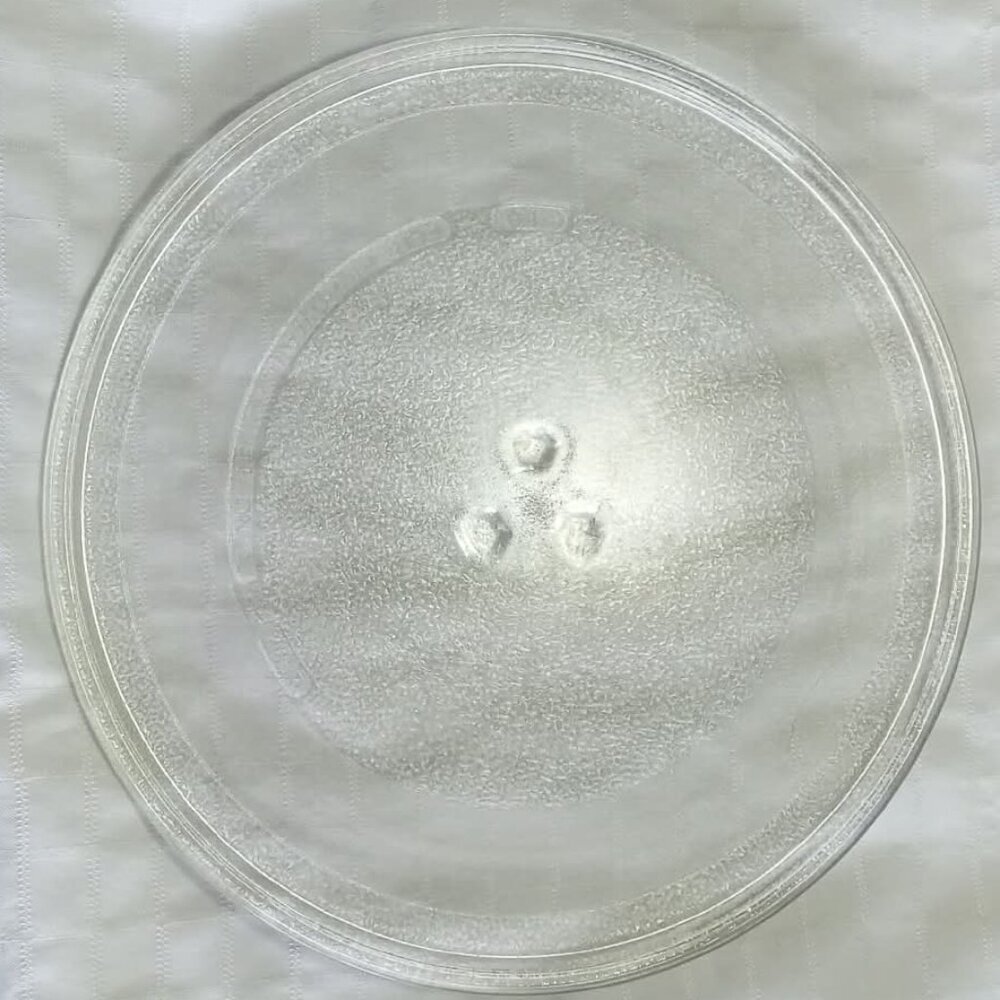 10 inches diameter clear glass microwave plate